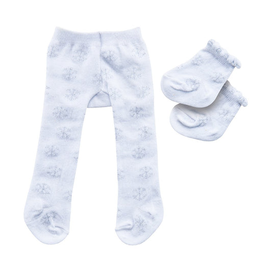 Collants de poupée avec chaussettes "Eiskristalle"