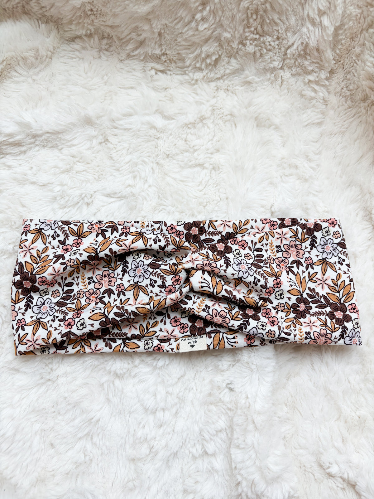 🎀 Bandeau turban fleuri – Fait main