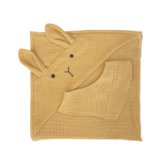 Set serviette-bandana BUNNY BOBBLE mustard