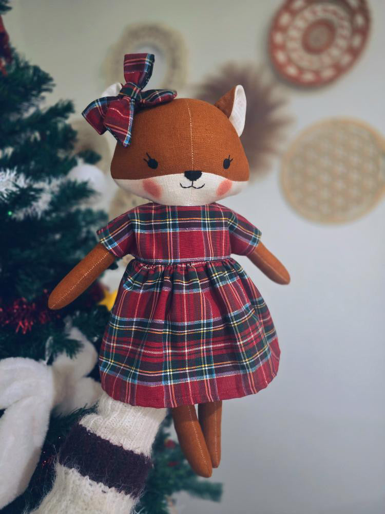 🦊 Renard en Lin – 40 cm