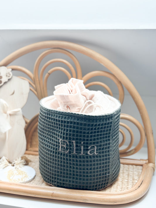 Pochon textile brodé – personnalisable