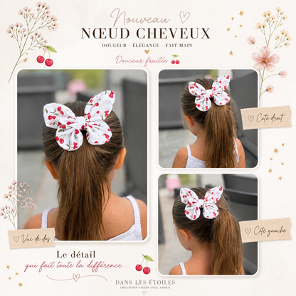 🎀 Nœud délicat sur élastique – Accessoire cheveux enfant