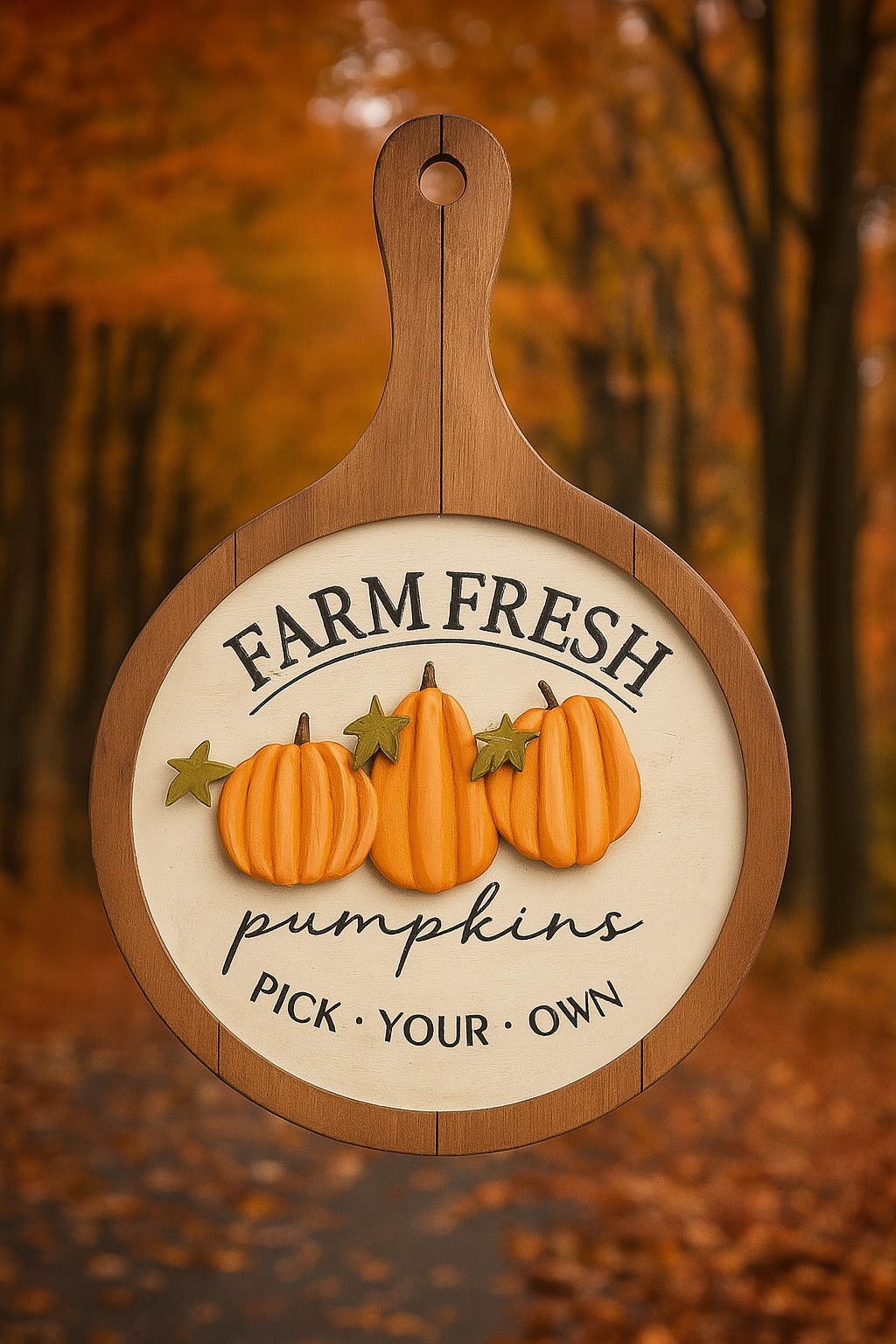 Panneau déco citrouilles “Farm Fresh”