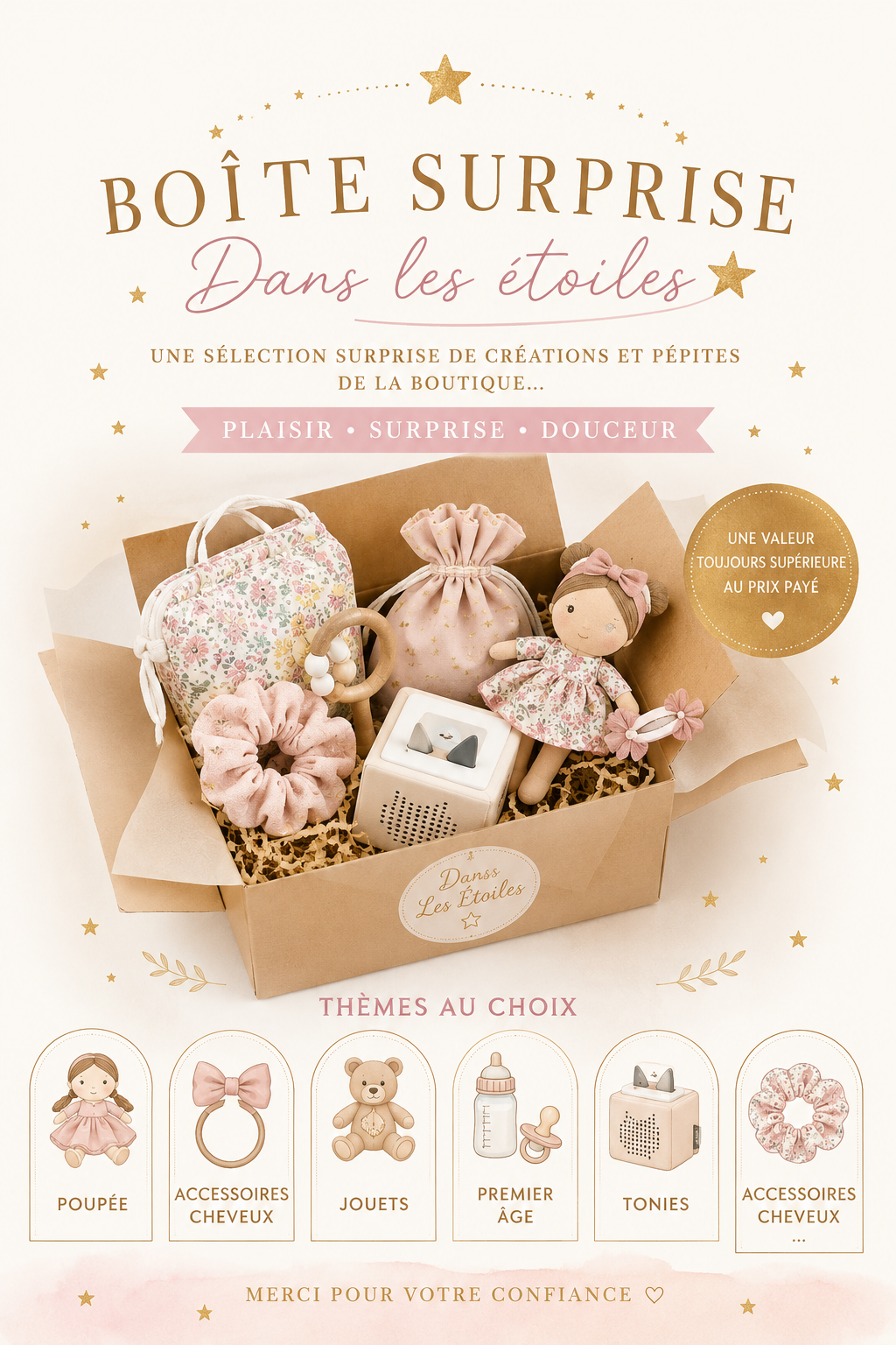 ✨ Boîte Surprise Danss Les Étoiles ☆