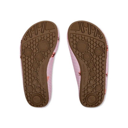 chaussettes de bain - rose - champs de fraises