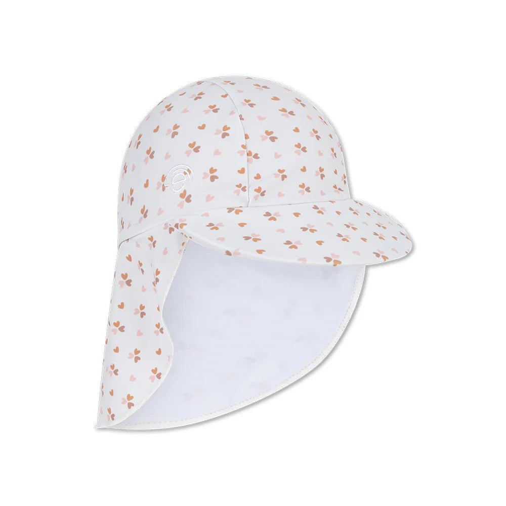 bonnet de soleil uv - vieux rose - cœurs confortables