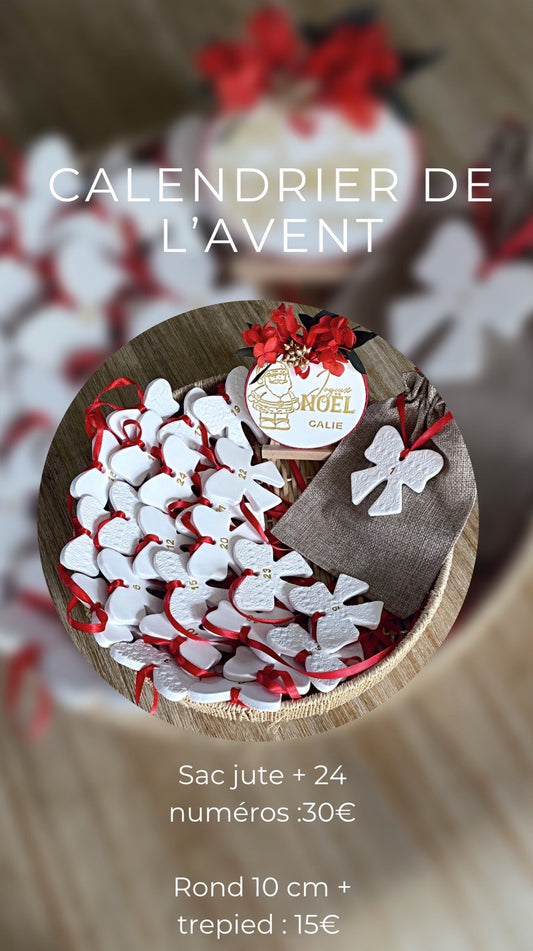 Calendrier de l’Avent Nœuds papillon en argile 🎄🎀 ￼