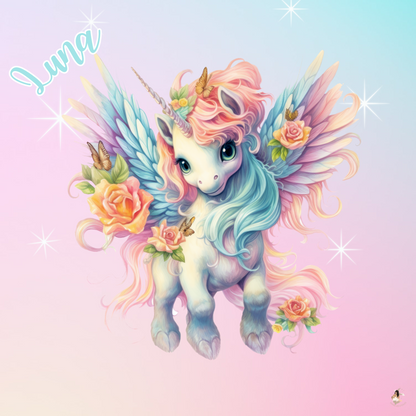 Sticker Toniebox personnalisé Licorne Luna
