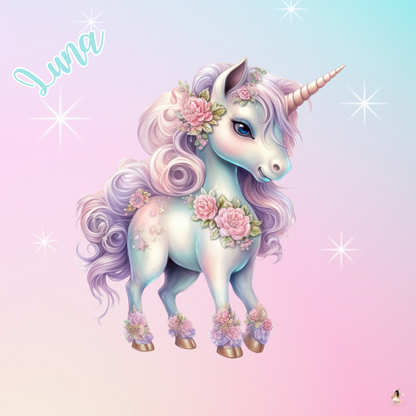 Sticker Toniebox personnalisé Licorne Luna