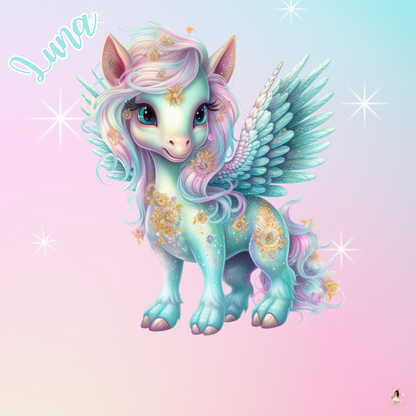 Sticker Toniebox personnalisé Licorne Luna