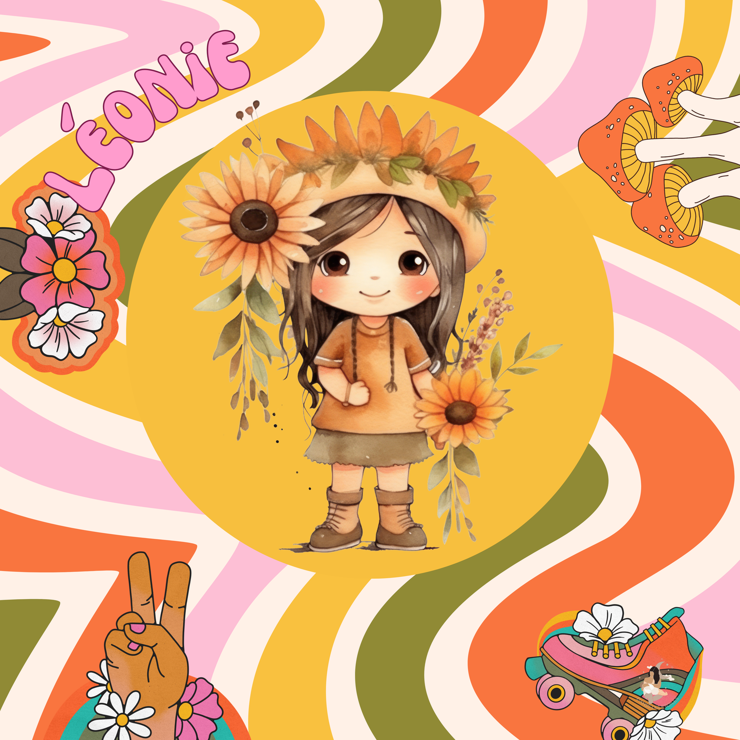 Sticker Toniebox personnalisé HIPPIE