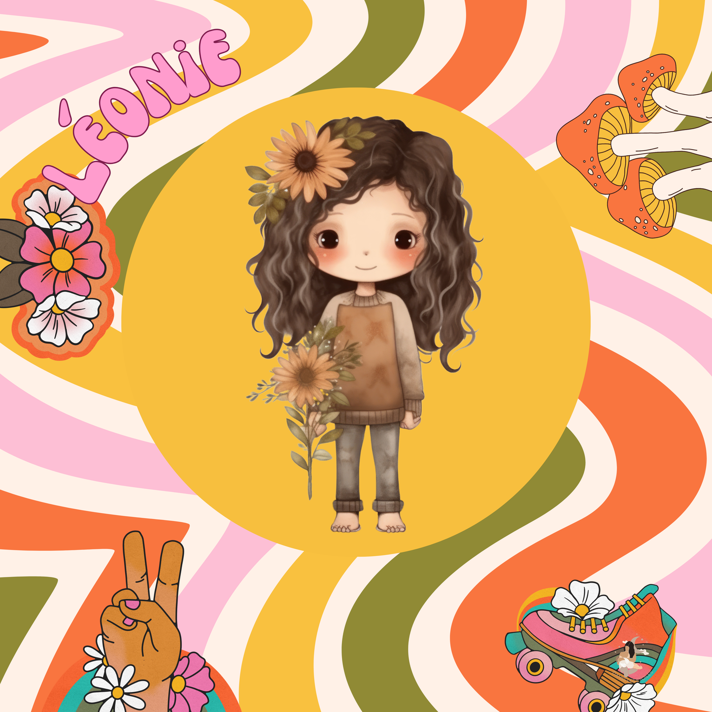 Sticker Toniebox personnalisé HIPPIE
