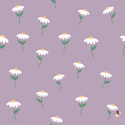 Sticker Toniebox personnalisé fleuris violet
