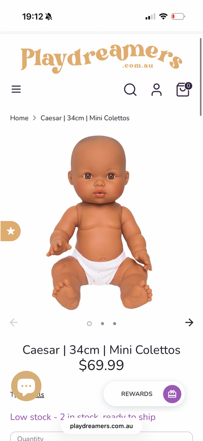 🧸 Poupée Alba – 34 cm | Mini Colettos