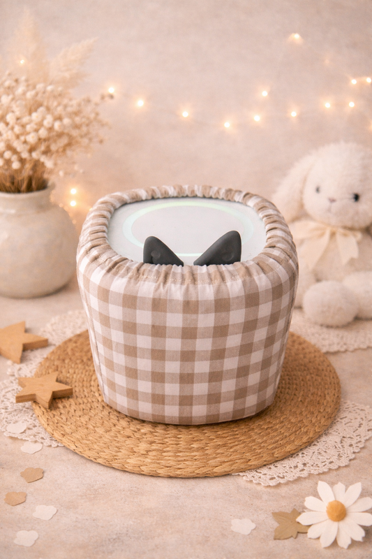 🌾 Housse Toniebox – Vichy Taupe