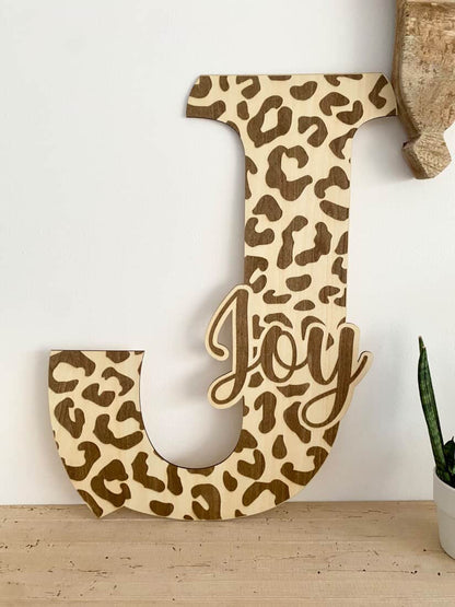 🐆 Lettre Prénom Léopard – 30 cm