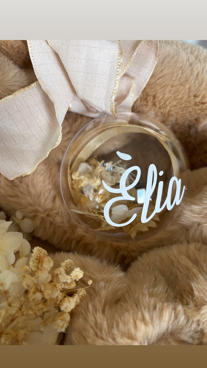 🎄 Boule de Noël personnalisable – Taille 8 cm