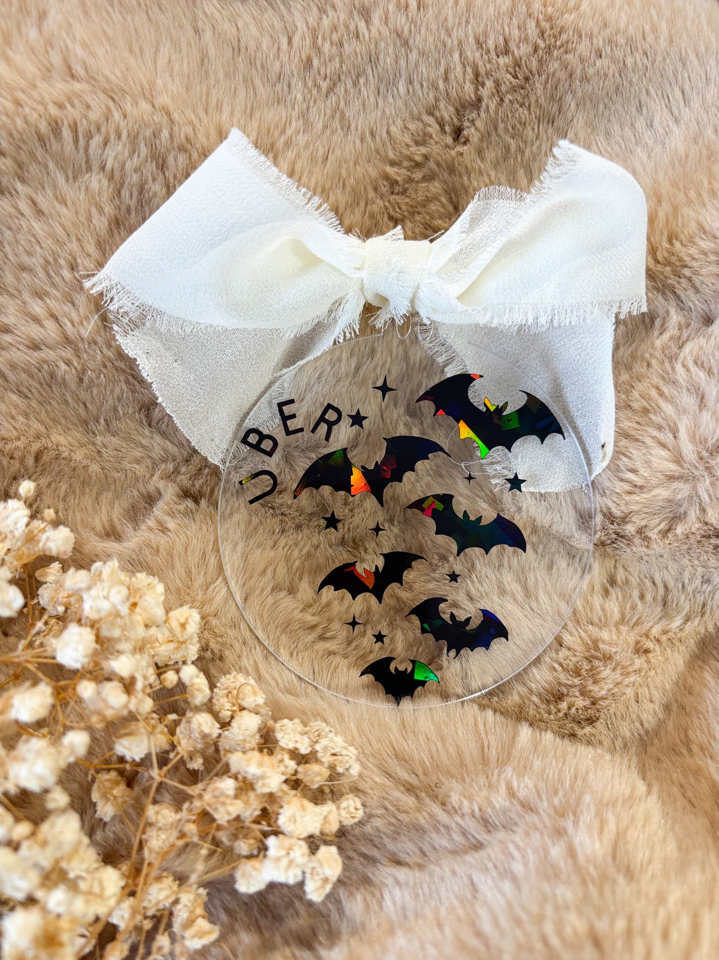 🎃 Boule d’Halloween transparente – 8 cm