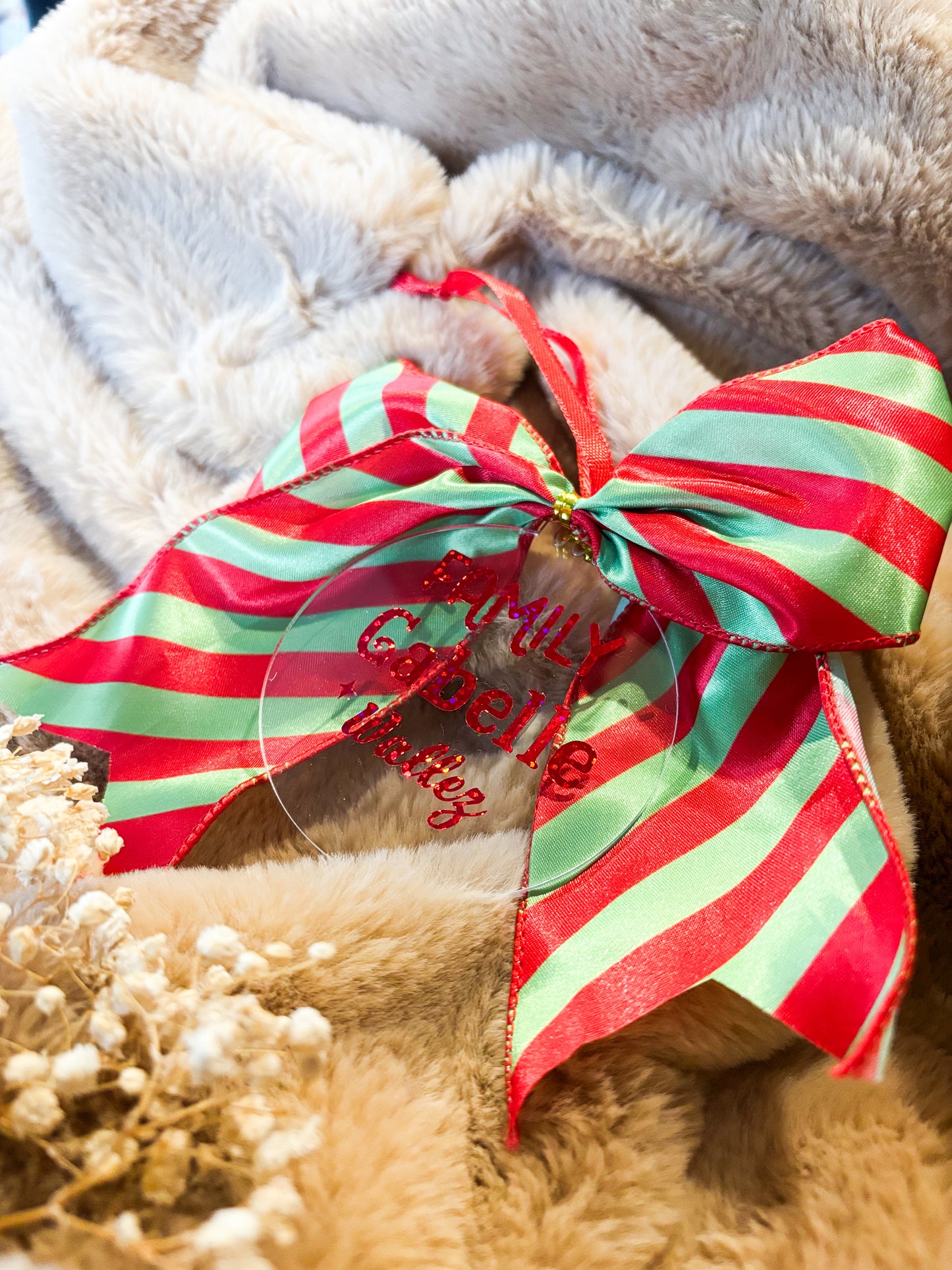 🎄 Boule de Noël personnalisable – 7,6 cm