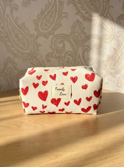 Pochette tressée fleur multicolore femme été artisanale cœurs