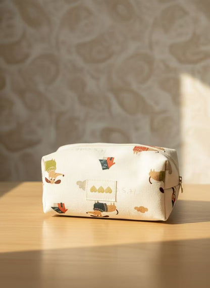 Pochette tressée fleur multicolore femme été artisanales, teckel