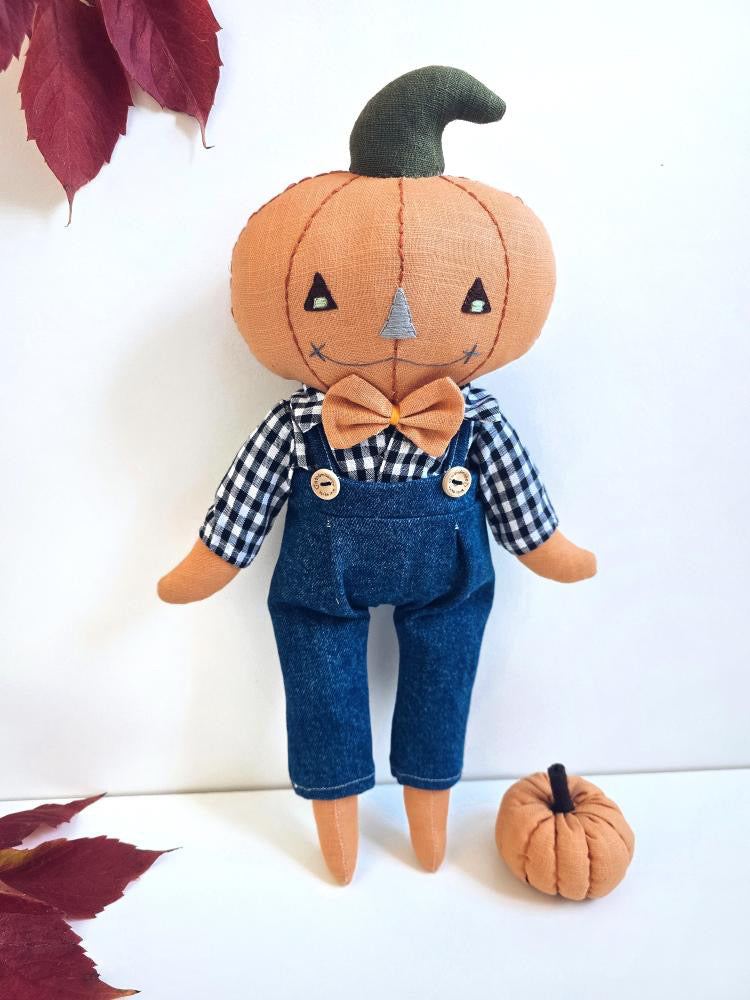 🎃 Citrouille en lin – Collection Automne cosy