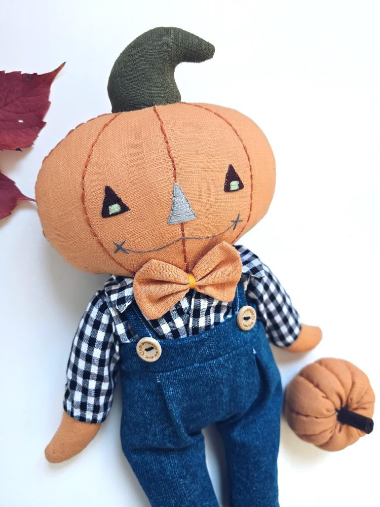 🎃 Citrouille en lin – Collection Automne cosy