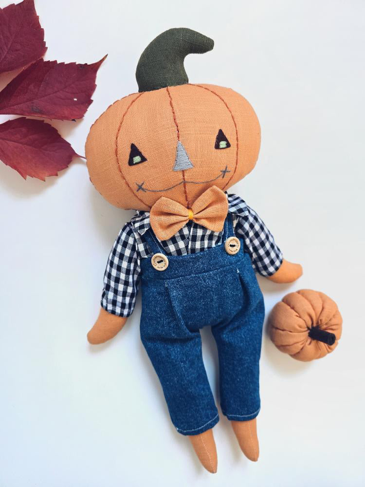 🎃 Citrouille en lin – Collection Automne cosy