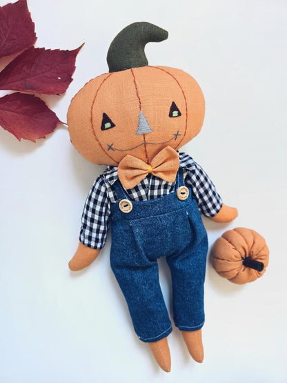 🎃 Citrouille en lin – Collection Automne cosy