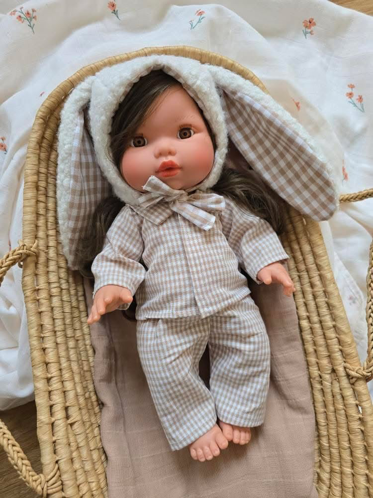 🤍 Pyjama deux pièces & chapeau lapin – spécial Minicolettos beige