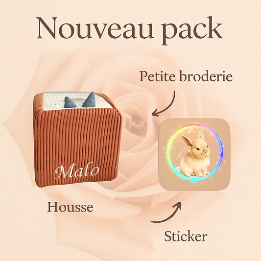 🌟 Pack personnalisable – Housse + Petite broderie + Sticker