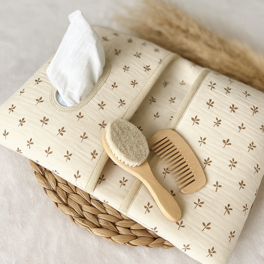 Pochette range-lingettes & accessoires – Motif fleuri