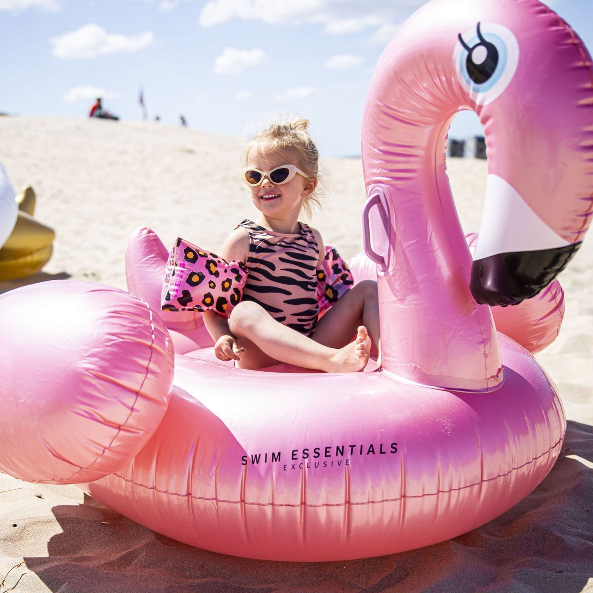 Essentiels de natation | Dreamscape | Rosé / Goud Opblaas Flamingo xxl