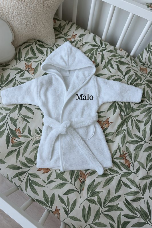 🛁 Peignoir bébé personnalisé