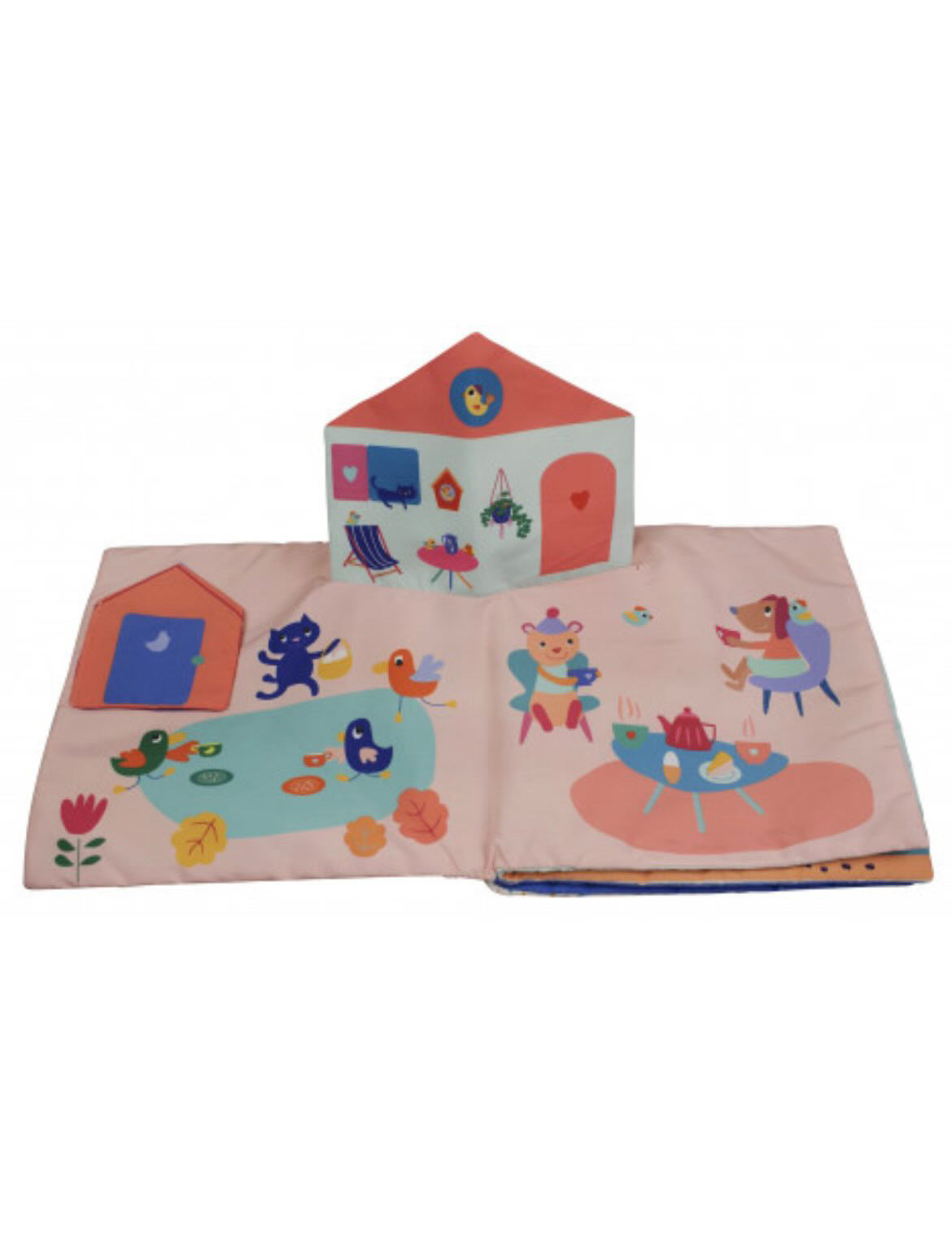 Livre POP-UP en tissu – L’histoire de Gabin Lapin (marionnette incluse)