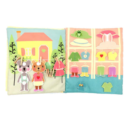 ✨ Livre d’activités Montessori en tissu – Alphabet 3D, chiffres & motricité fine (3-5 ans) ✨