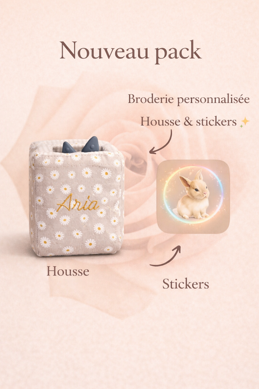 🌟 Pack personnalisable – Housse + Petite broderie + Sticker