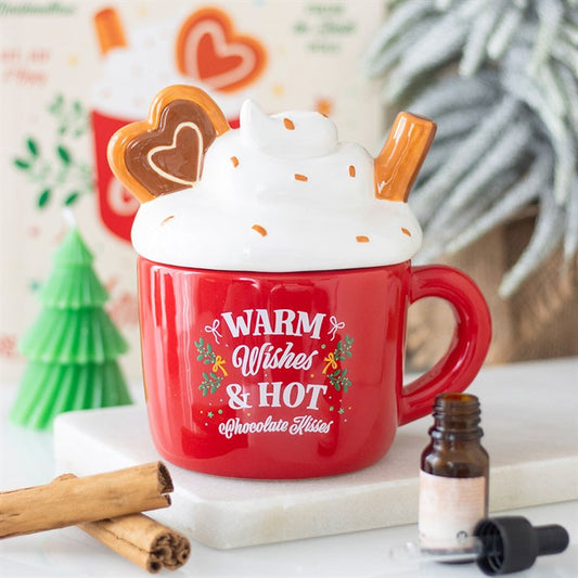 Brûleur à huile en forme de tasse à chocolat chaud