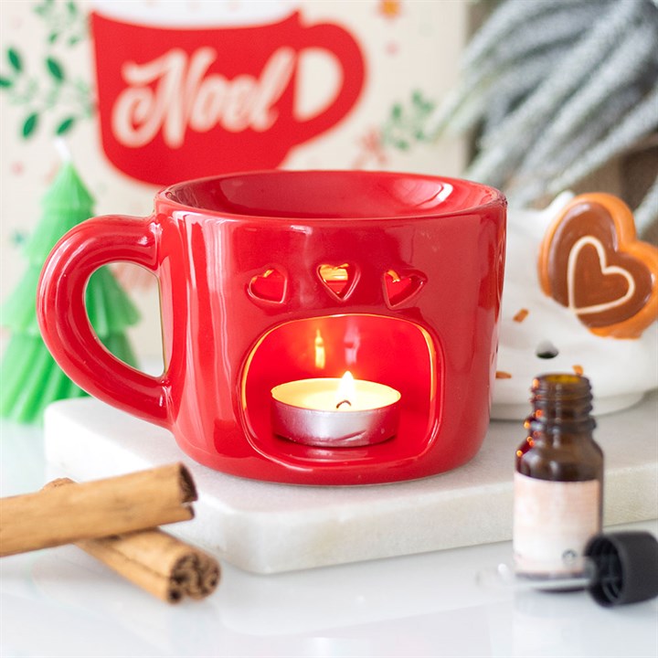 Brûleur à huile en forme de tasse à chocolat chaud