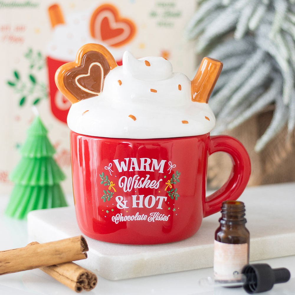 Brûleur à huile en forme de tasse à chocolat chaud