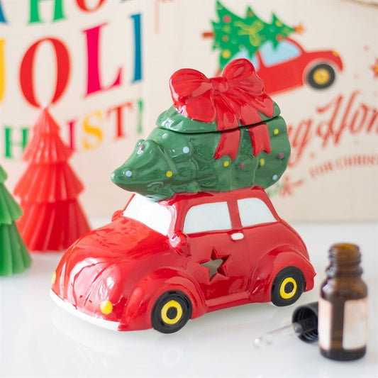 Voiture avec brûleur à huile pour sapin de Noël
