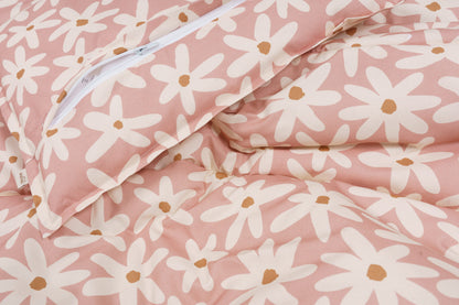 LITERIE EN COTON MARGUERITES BLUSH