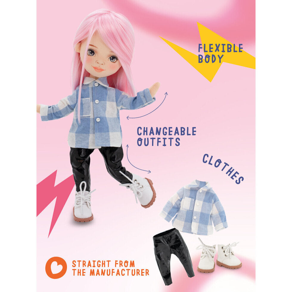 Sweet Sisters - Billie en chemise à carreaux + ensemble d'accessoires SS (35 cm)