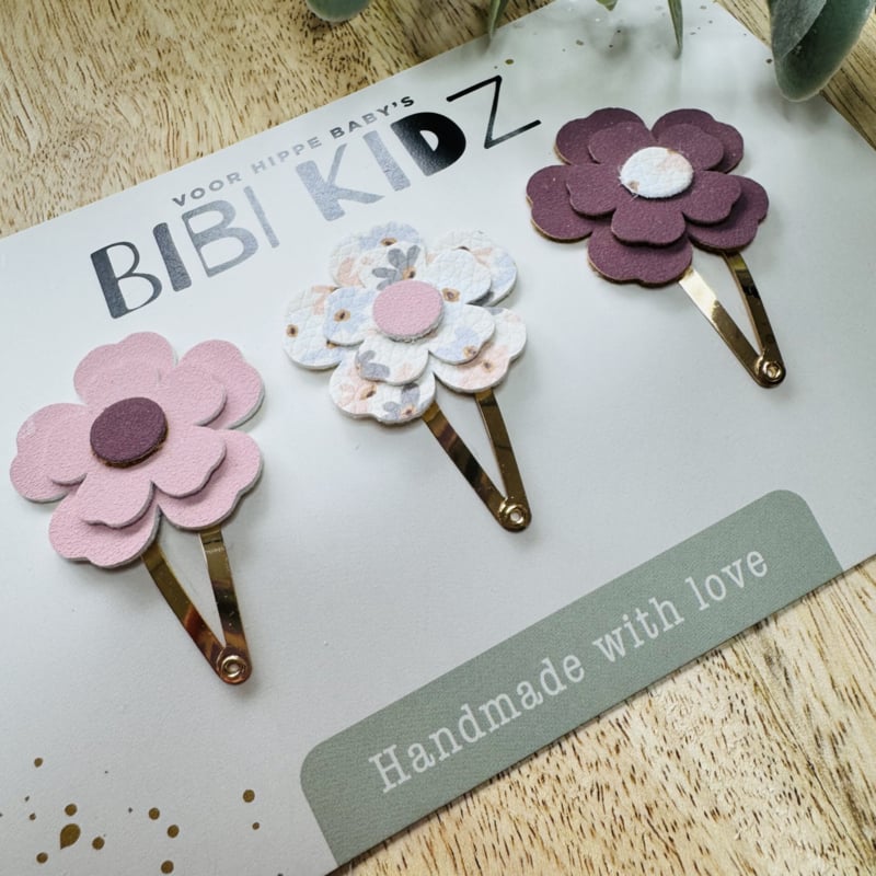 Ensemble de pinces à cheveux Fleurs Lilas