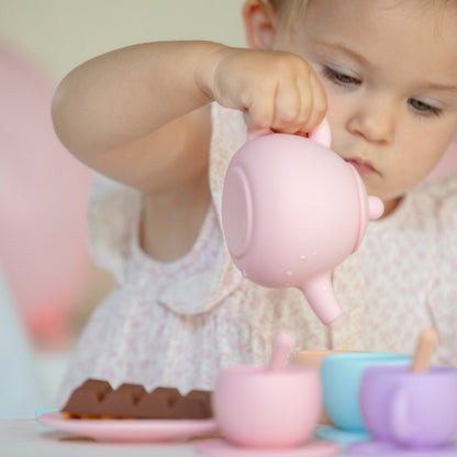 Dinette, service à Thé en Silicone - Pastels