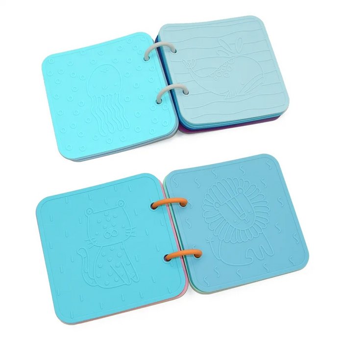 Jouet sensoriel pour le bain  - Livre de bain silicone