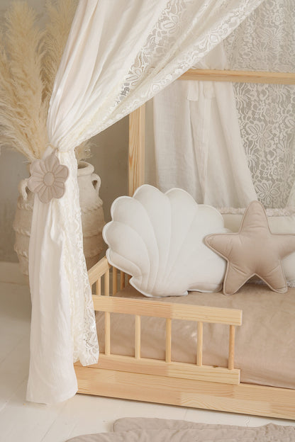 Ciel de lit « Boho » pour lits de 140/160 cm x 70/80/90 cm de long. 3 m