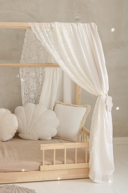 Ciel de lit « Boho » pour lits de 140/160 cm x 70/80/90 cm de long. 3 m