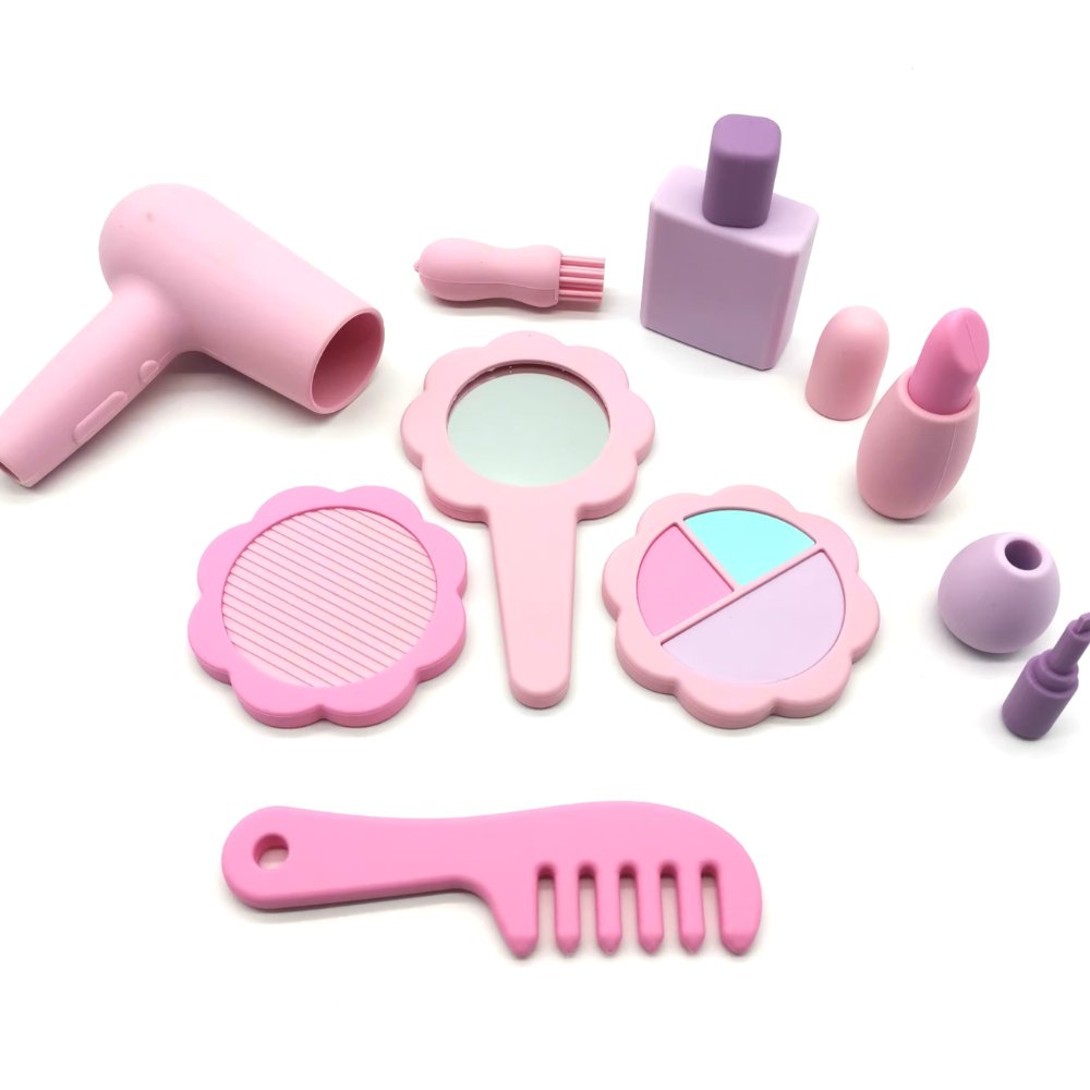 Kit de Beauté en Silicone - Jouet d'imitation Beige