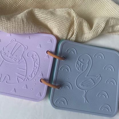 Jouet sensoriel pour le bain  - Livre de bain silicone